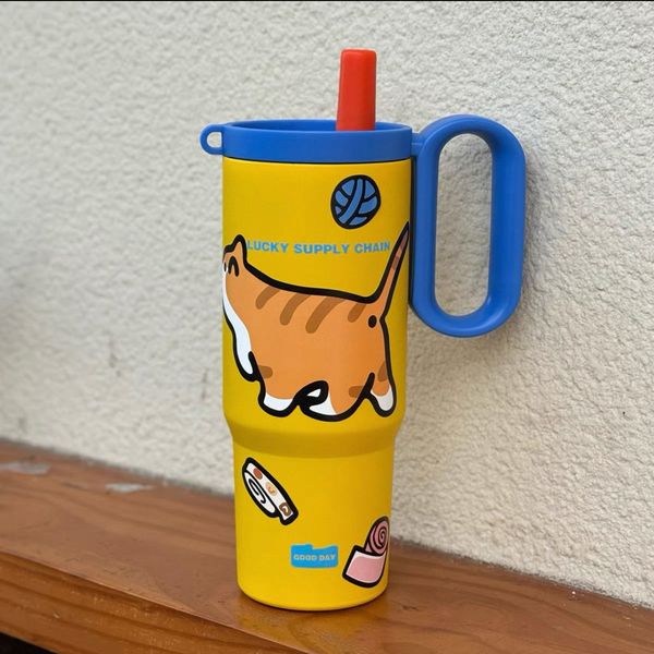 800 ml Cute Cartoon Themes Tumblers