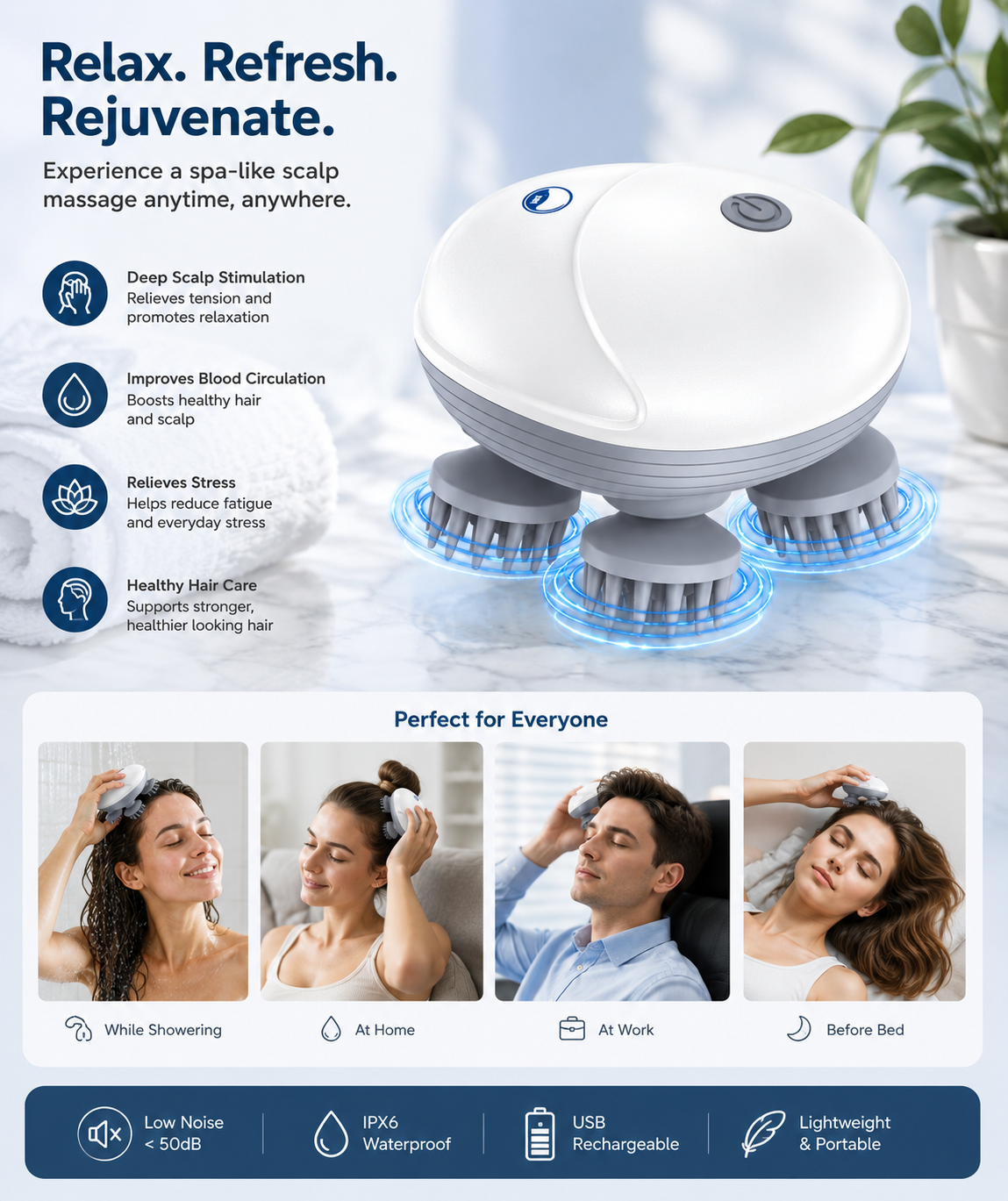 3D Deep Scalp Massage Brush
