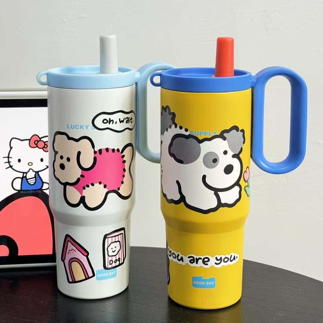 800 ml Cute Cartoon Themes Tumblers