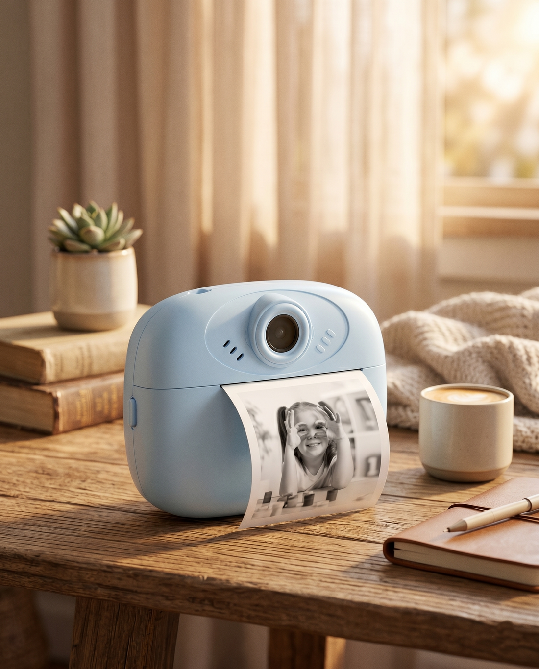 Instant Print Camera – Mini Digital HD Photo & Video Camcorder